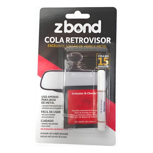 Cola Retrovisor Interno Adesivo Vidro Metal Dose Única Top