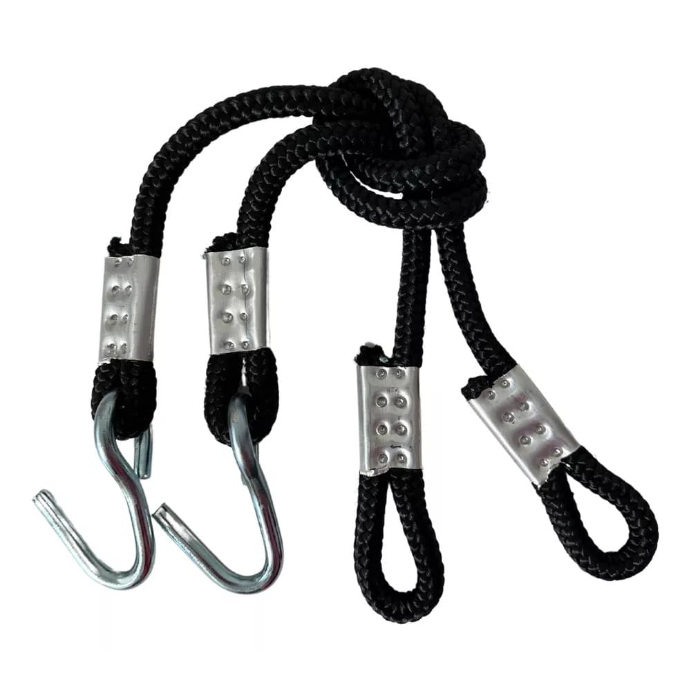 2x Corda Extensor Alongador Para Rede 60cm Preto