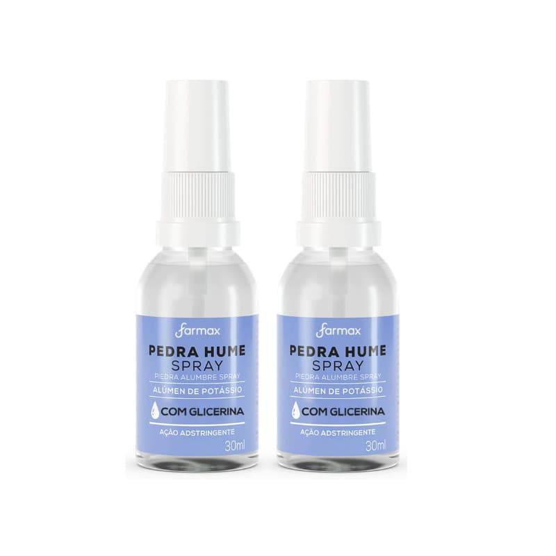 Pedra Hume Spray 30ml kit 2 unidades