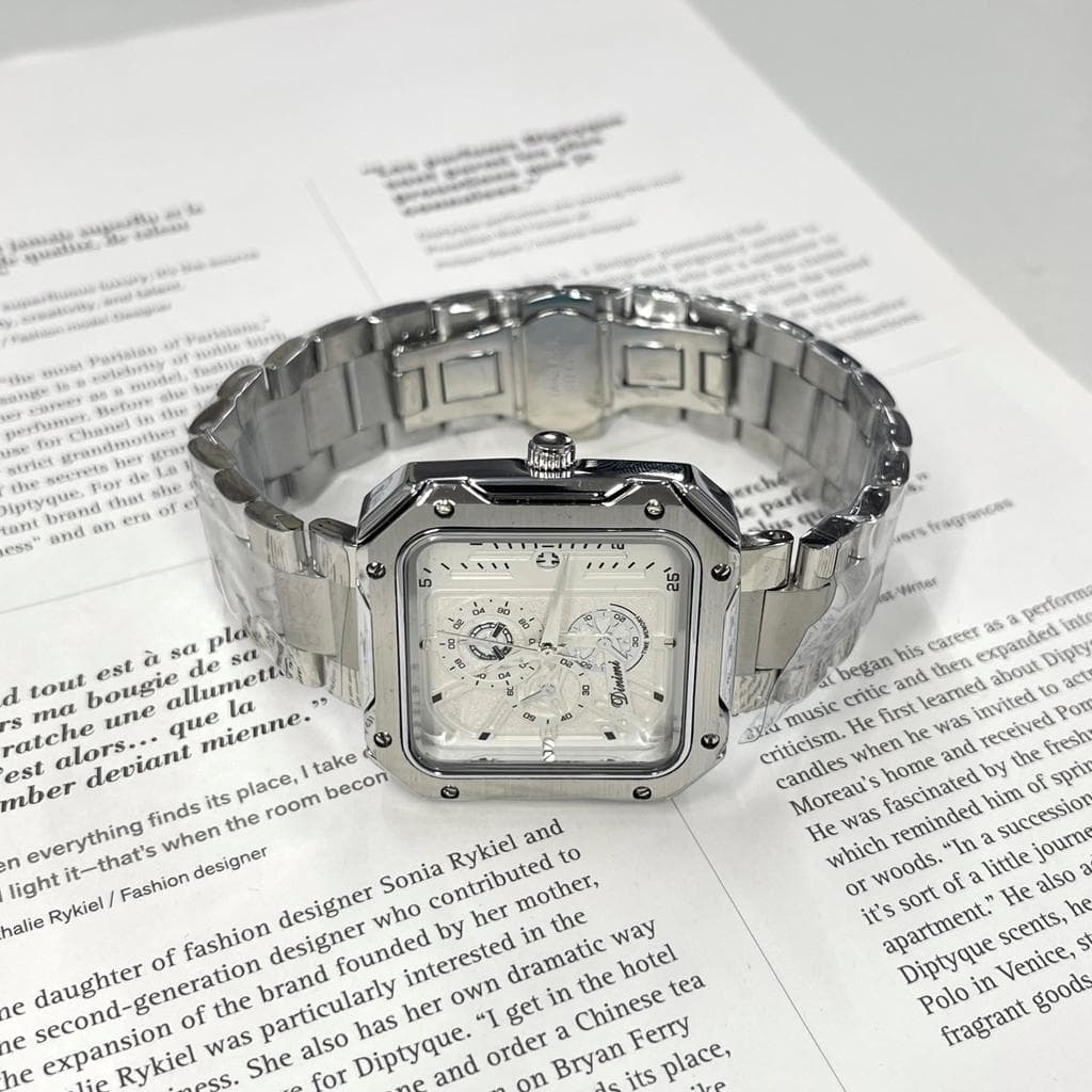 Skhl legal quadrado grande mostrador relógio feminino High-End sentimento 2024 novo estilo luz luxo nicho feminino All-M