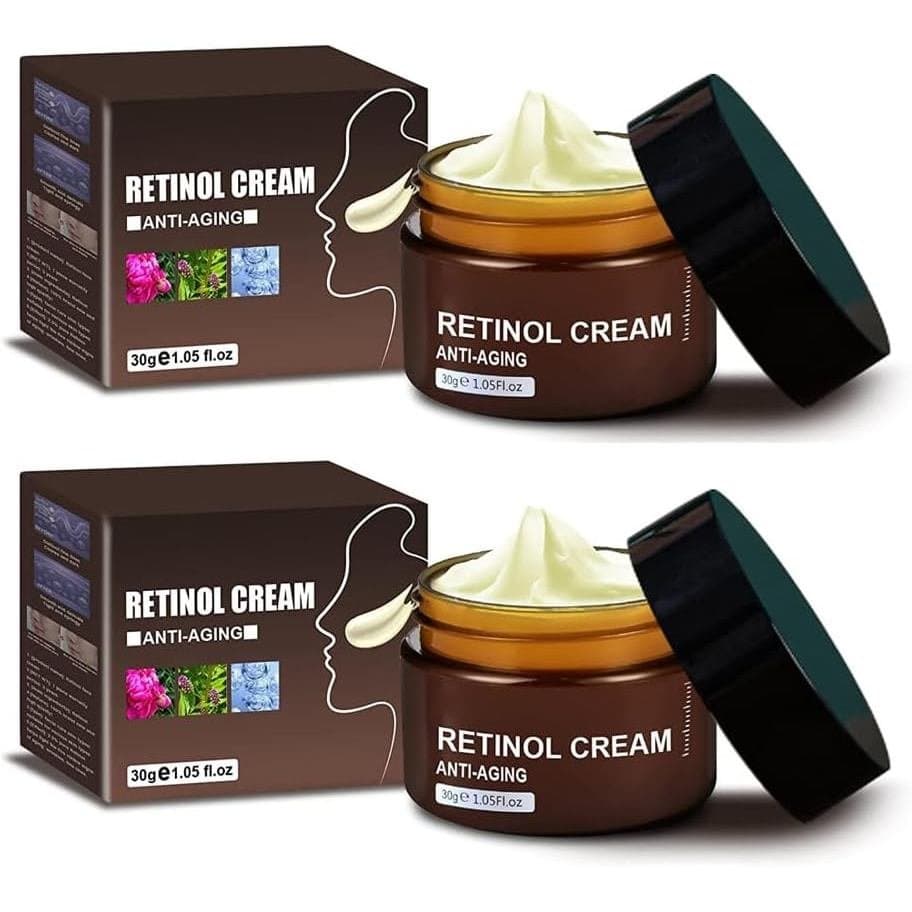 Creme Facial AntiIdade com Retinol para Remoção de Rugas, Creme Facial com Ácido Hialurônico e Retinol para Lifting, Cr