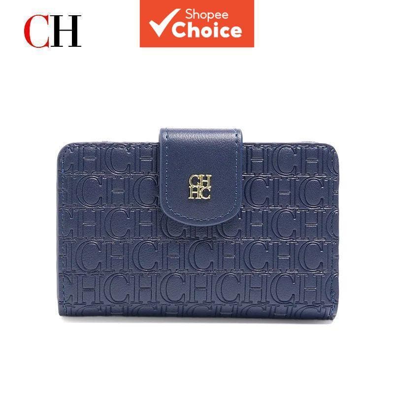 Carteira Feminina CH Fofa, Porta-cartões Compacta e Elegante, Mini Embreagem em Couro Sintético PU, Ideal para o Dia a