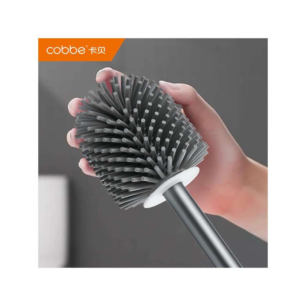 Kabe escova de vaso sanitário doméstica, sem ângulo morto, sem perfuração, cabeça de escova de Silicone, pendurar na par