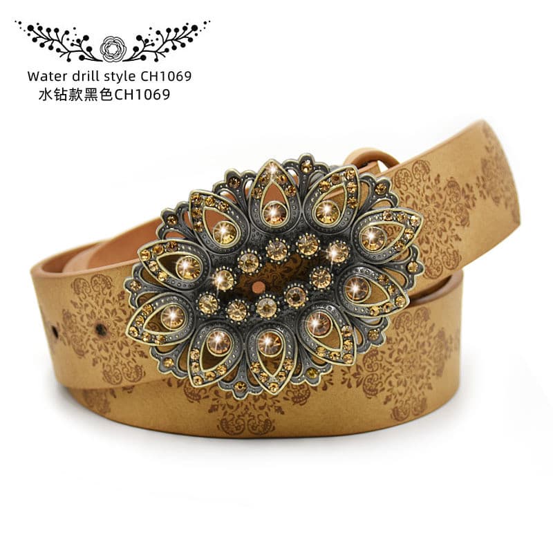 | cinto masculino plus size | ✴Venda direta da fábrica Retro cinto feminino coreano strass All-Match fivela suave cinto