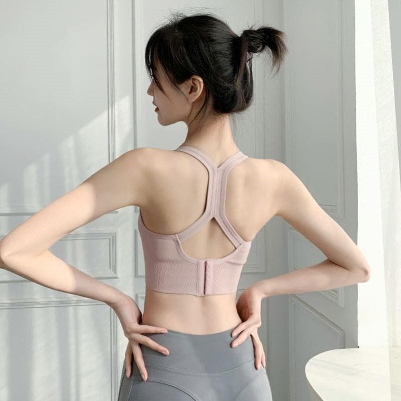 Top fitness academia Top plus size esportivo Sutiã de alta sustentação Roupa interior esportiva linda volta cruz à prova