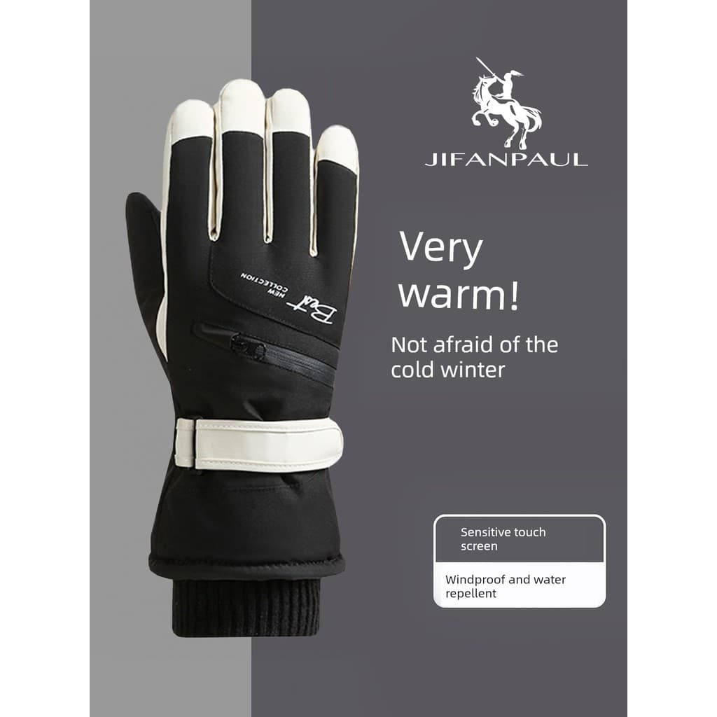 2025 luvas de esqui de inverno forro de lã masculino engrossado quente à prova de frio à prova dwaterproof água ciclismo