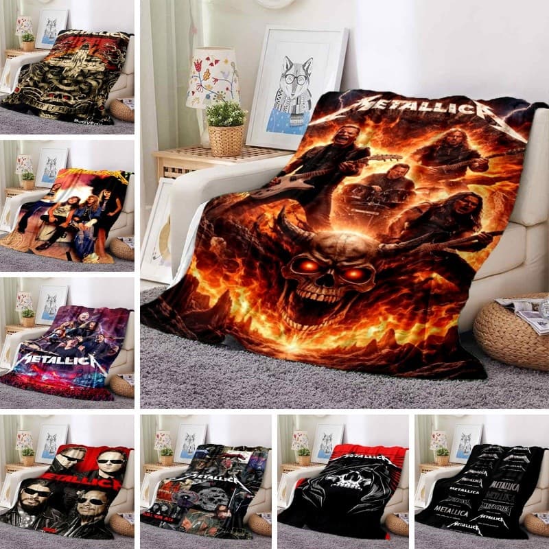 Cobertor De Lã De metal Pesado Metálico , Macio E Quente Para Fãs , Cama , Sofá
