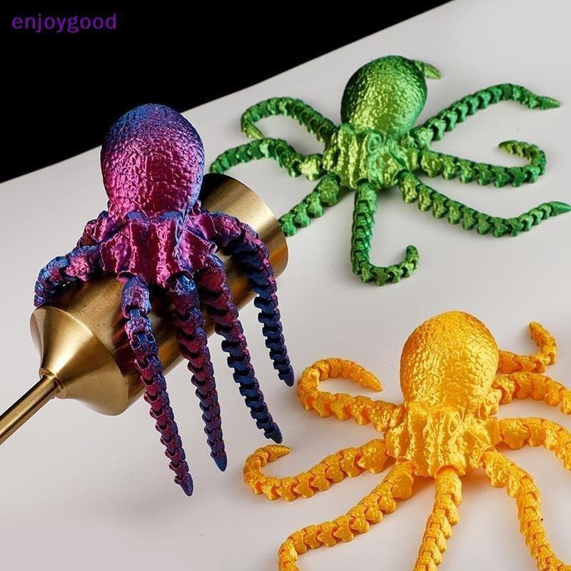Polvo Articulado Impresso Em 3D , Tentáculos Articuláveis , Brinquedo De Mesa , Escultura PLA Para Crianças Decorativo D