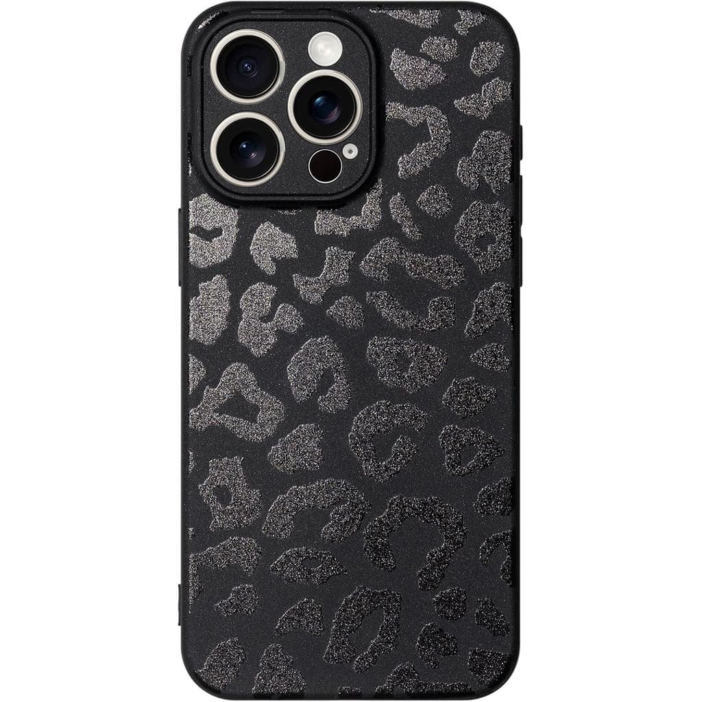 Capa Bonita Compatível com iPhone 15 Pro Max, Capas com Padrão Artístico Estético de Leopardo, Acabamento Fosco em TPU M