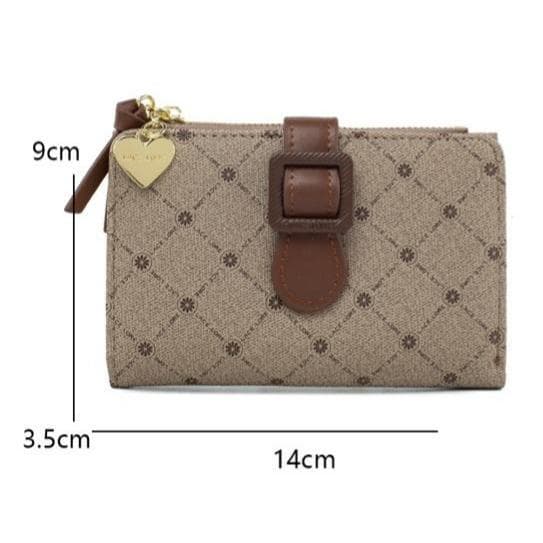 Carteira Feminina Pequena Lace Lore Monograma Com Duplo Visor Transparente E Detalhe De Coração BC-5706