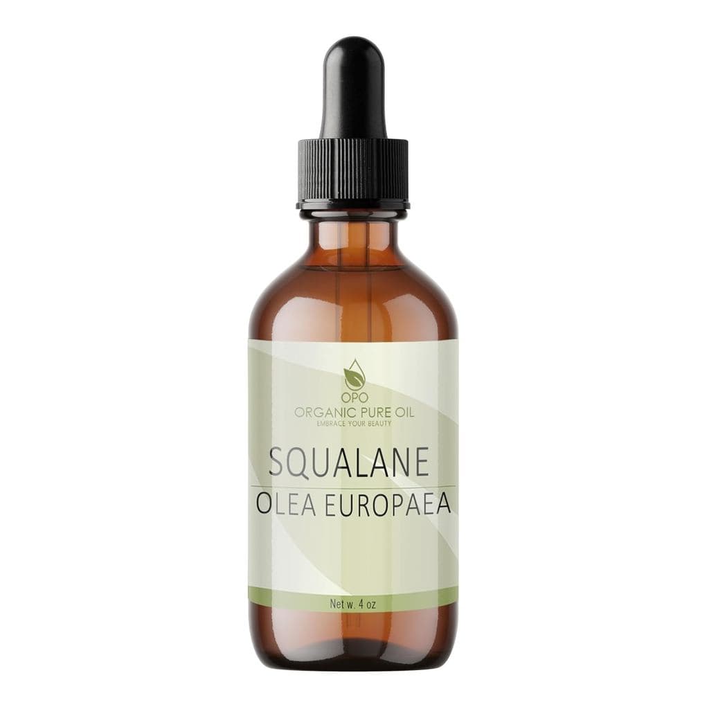 Óleo de Esqualano - Puro, Refinado, Derivado de Plantas, Esqualeno Não-OGM de Azeitonas - Frasco de Vidro de 4 oz com Co