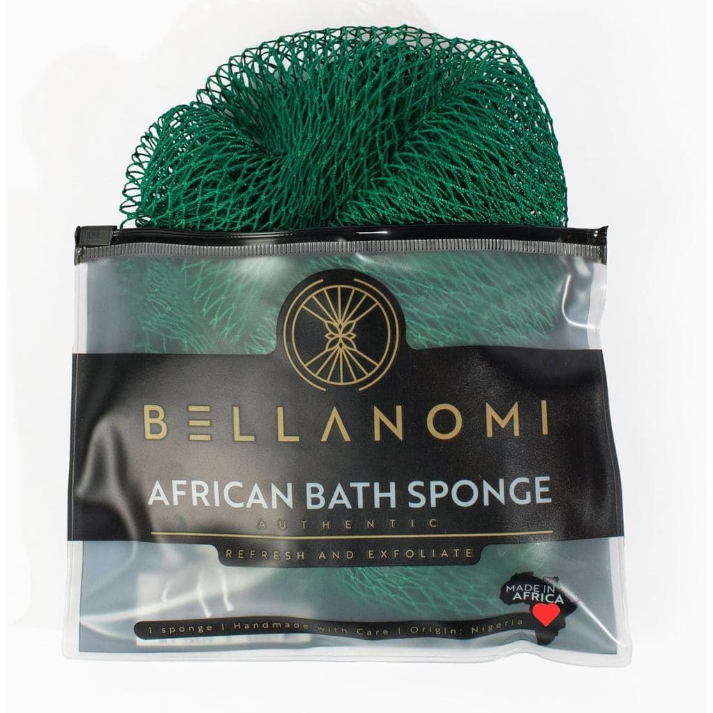 Esponja Esfoliante Africana BELLANOMI, Autêntica, de Origem Ética, Nigéria, 45 polegadas de comprimento, esfoliante diár
