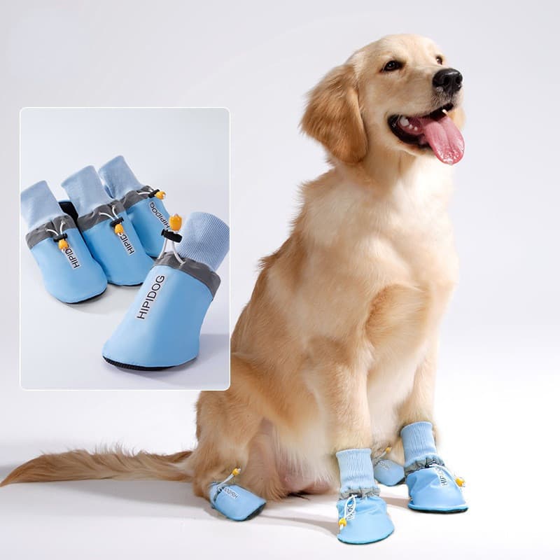 Sapatos para cães grandes, respiráveis, sola macia, antiderrapantes, com tira ajustável, adequados para pisos de cerâmic