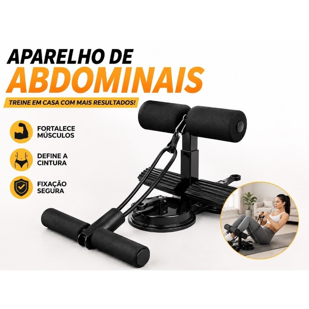 Suporte Para Abdominais Com Ventosa Ajustável Fixador De Pés Fitness