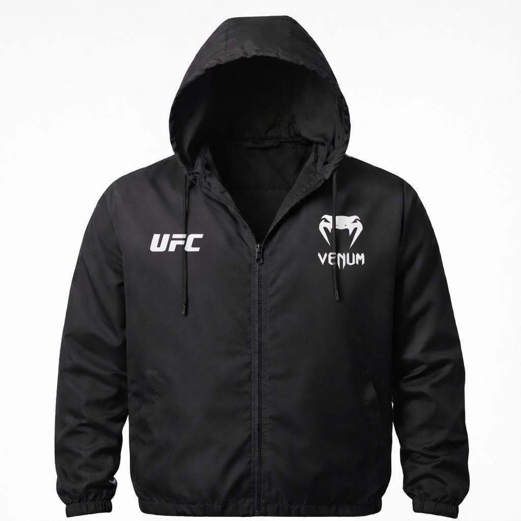Corta Vento Casaco DTF UFC Blusa De Frio Masculino Feminino Manga Longa Capuz Jaqueta