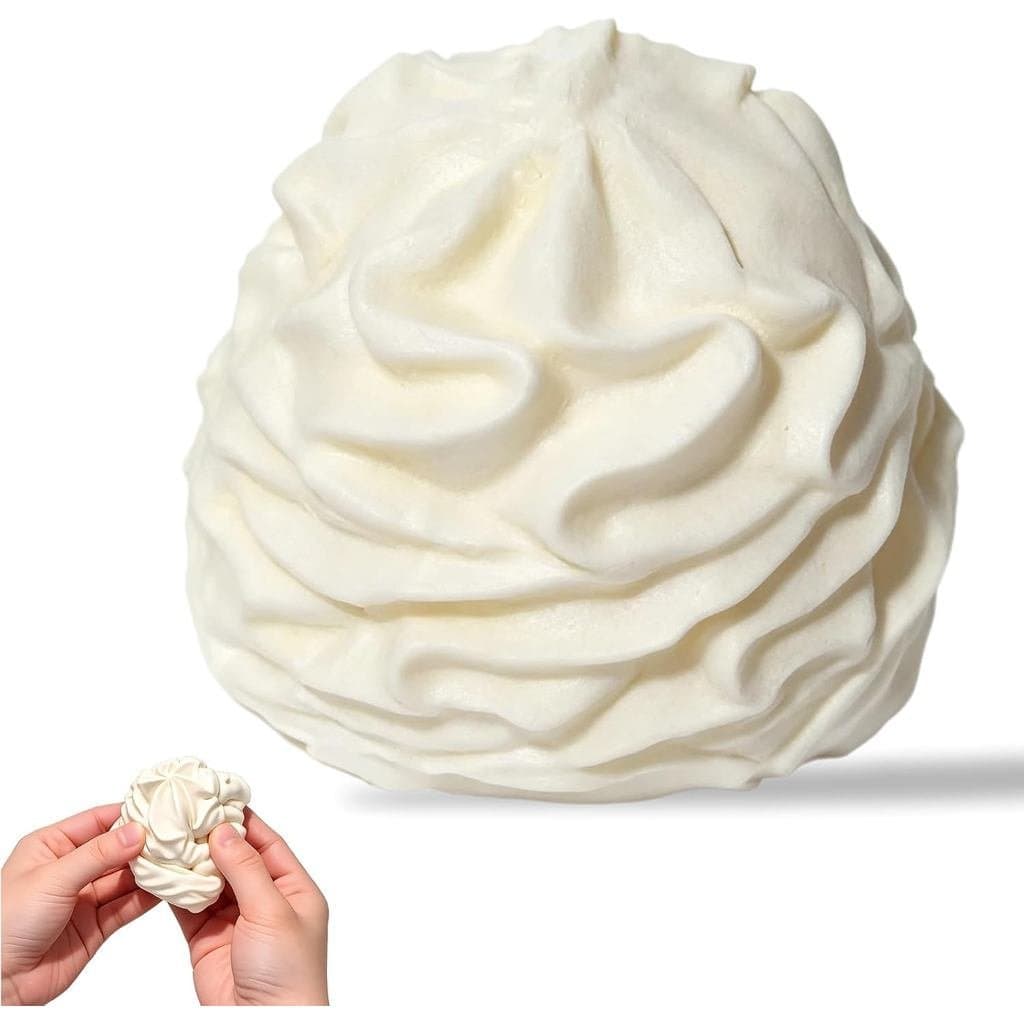 Brinquedo Squishy em Forma de Rolo de Creme, Squishy de Silicone Pegajoso para Alívio do Estresse (1, Branco)
