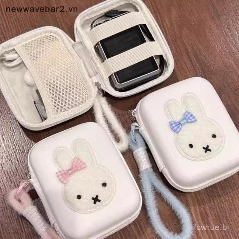 Bolsa de Armazenamento para Câmera 1 Peça Coelho Kawaii Maquiagem Estilo Ins Fofo à Prova de Choque e Resistente a Queda