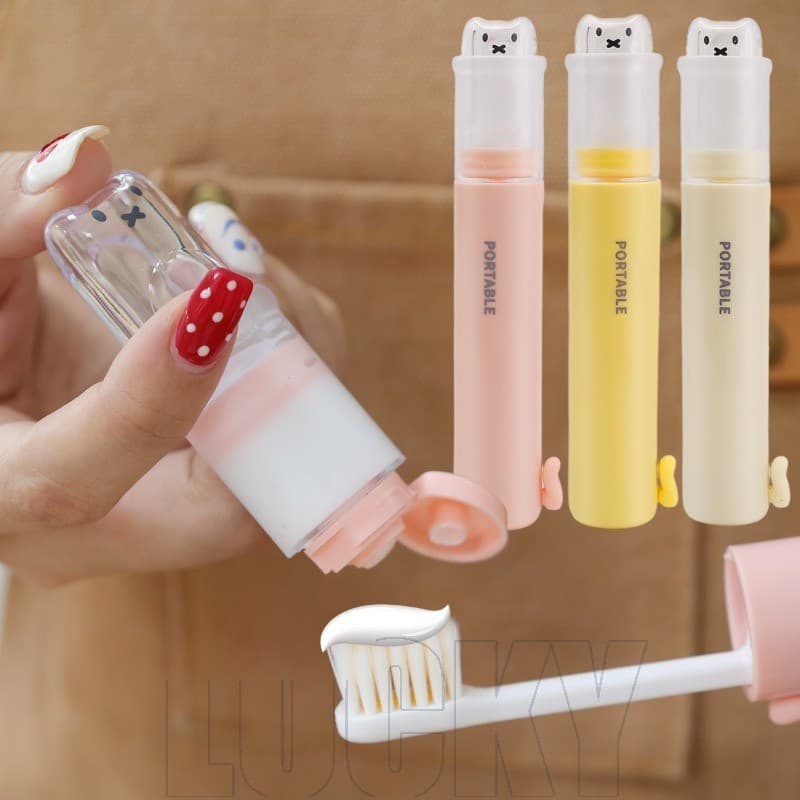 1/2/3 Conjuntos De Conjunto De Escova De Dentes De Viagem Bonito-Para Acampamento Ao Ar Livre-Dispensador De Pasta De De