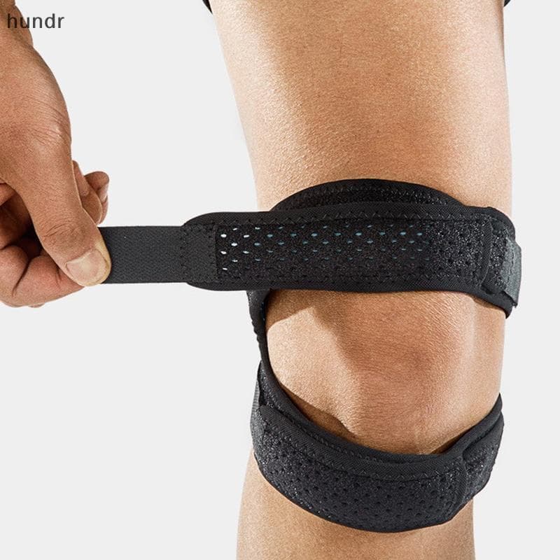 [hundr] 1Pc Patela Joelheira Manga Suporte Ajustável Para Dor No Joelho Unissex Esporte