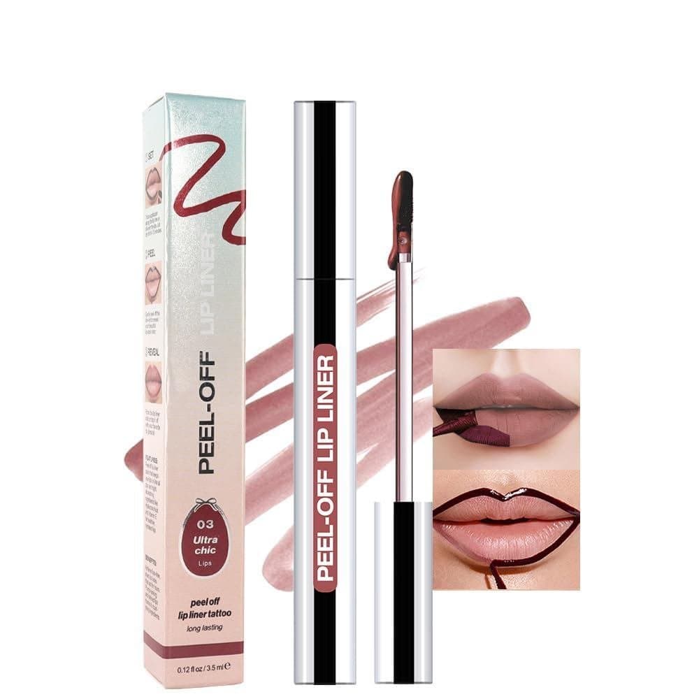 Batom Líquido Matte Peel Off, Delineador Labial Efeito Tatuagem, Batom Matte Peel Off Vermelho Acastanhado, Batom Líquid