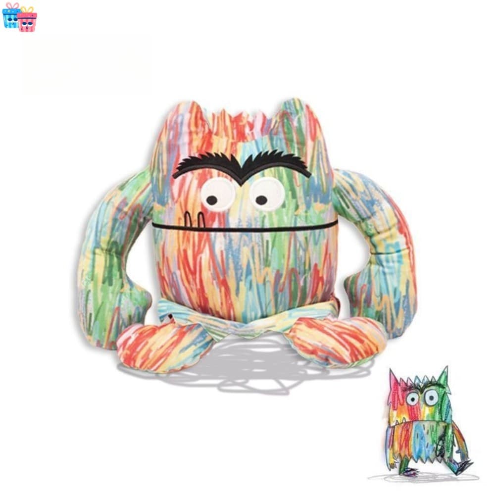 Bonito Monstro Colorido Brinquedo De Pelúcia Macio Travesseiro Confortável Calmante Companheiro De Dormir Abraçável Pres