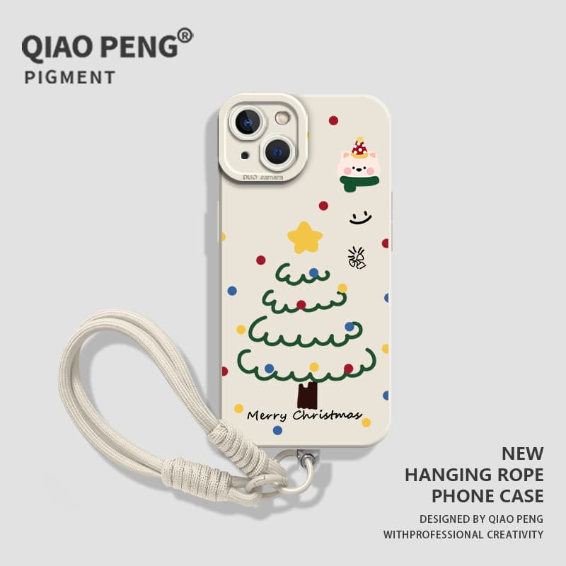 capinha iphone 13 normal capa iphone 13 pro capa iphone 13 Árvore de Natal de cachorro adequada para Apple 17promax capa