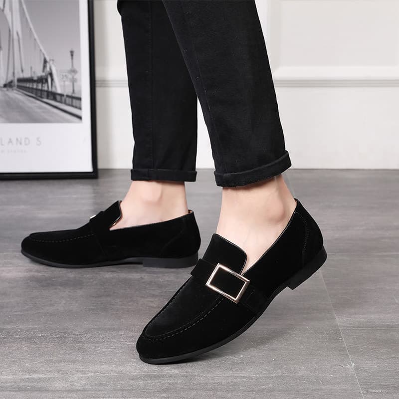 2026 novo estilo juventude deslizamento-em sapatos de couro masculino couro genuíno na moda mocassins versão coreana cab