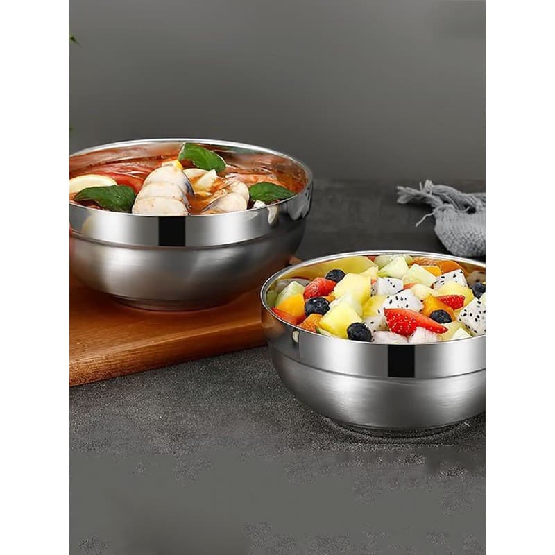 Tigela de platina de aço inoxidável 304, tigela de sopa infantil, espessada, Anti-escaldante, tigela de alimentação para