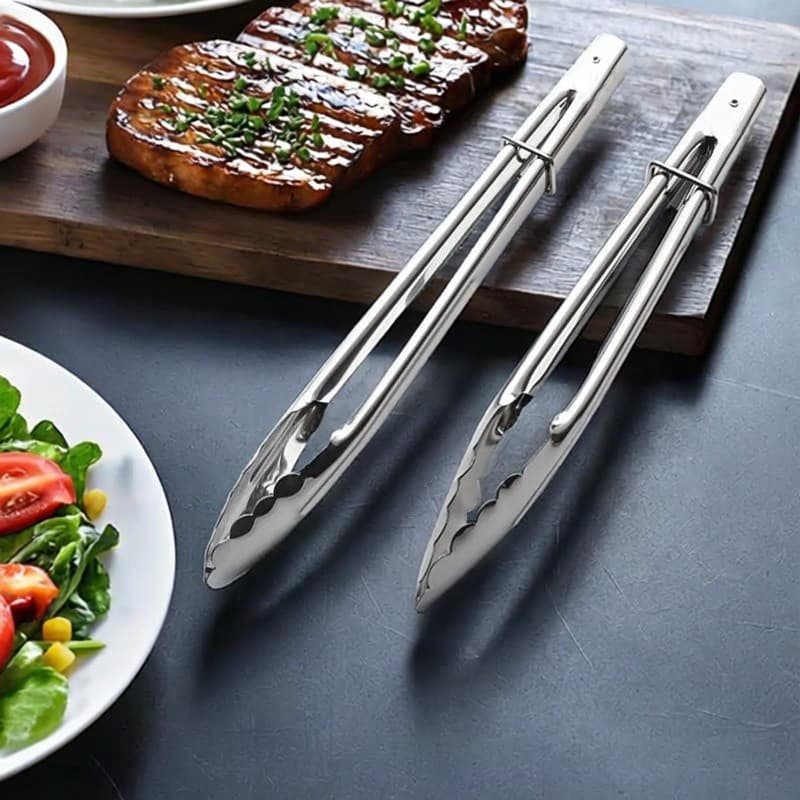 Bife picante pinças de vegetais quentes churrasco pinças de comida rápida pinças de alimentos de aço inoxidável d