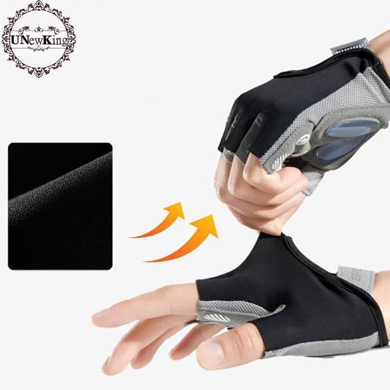 UNewKing Esporte Ginásio Luvas De Treinamento Meio Dedo Haltere Respirável Para Homens Mulheres Fitness Yoga Exercício E