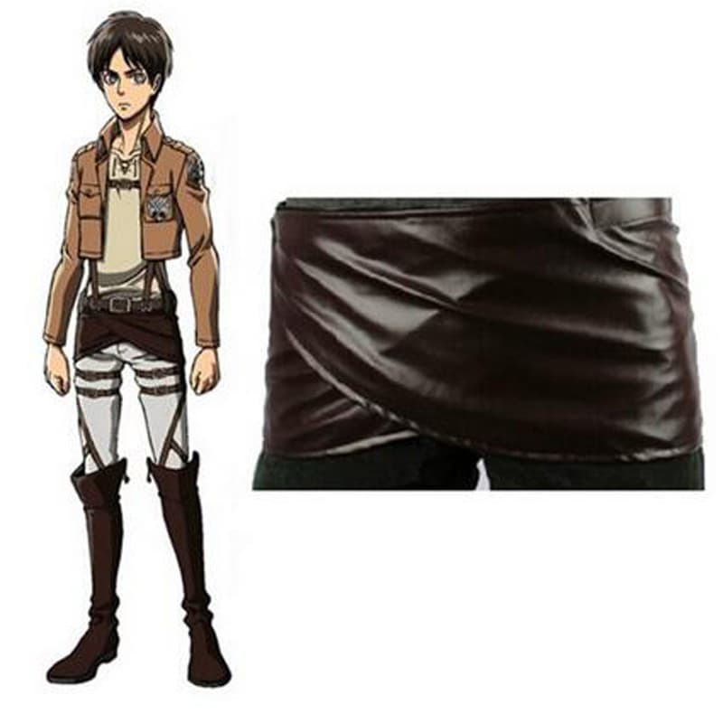 Cosplay de Attack on Titan: Versão de Animação em Quadrinhos do Corpo de Exploração, Saia de Couro Pequena RLIT
