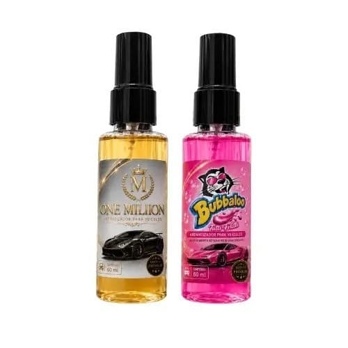 KIT Arominha BUBBALOO + ONE MILION Odorizador para Veículos 60ml - Perfume para Interior de Carro