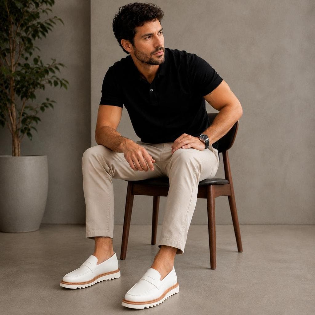 Mocassim Sapato Oxford Loafer Derby Casual Social Masculino Solado Tratorado Calce Fácil