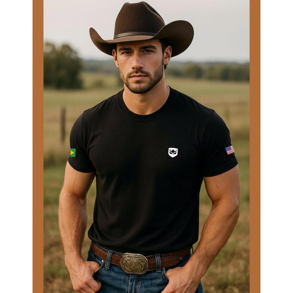 Camiseta Estilo Rincon Agro Rodeio  100% Algodão Legitimo
