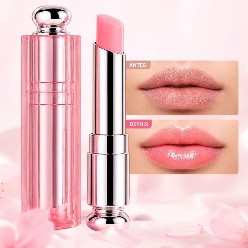 Lip Glow Balm Labial Hidratante Brilho Natural Lábios Rosados