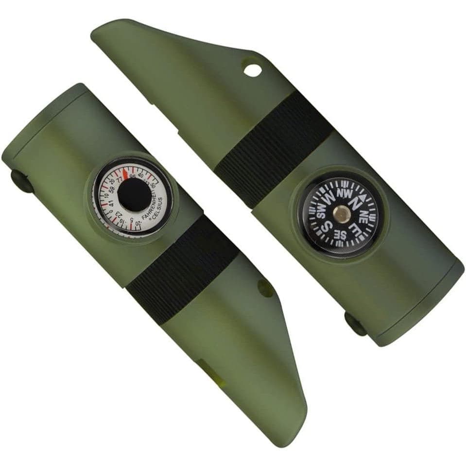 Multiferramenta de Sobrevivência para Crianças ASR Outdoor 7 em 1 com Apito, Bússola e Lanterna LED, Verde