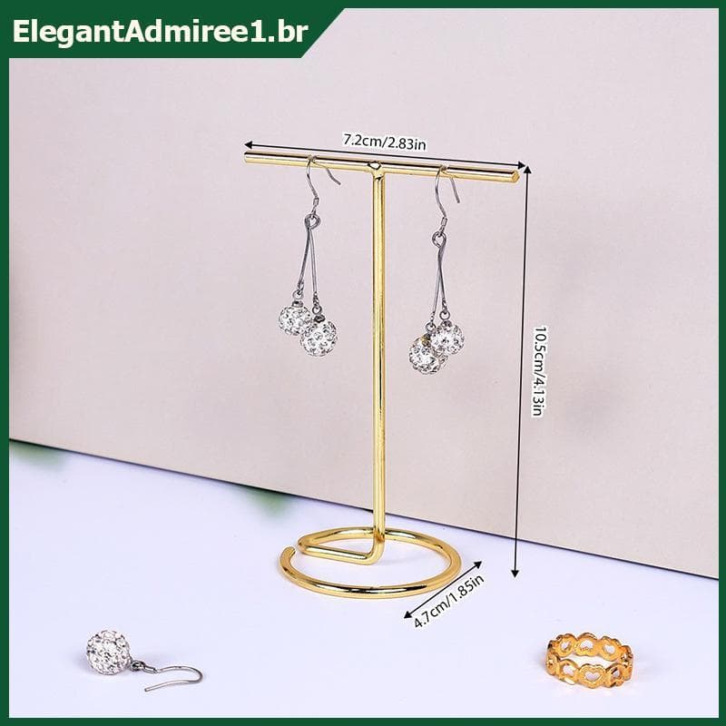 ELEGA Suporte De Rack De Exibição De Joias Em Forma De T De Metal Para Organizador De Colar De Brincos