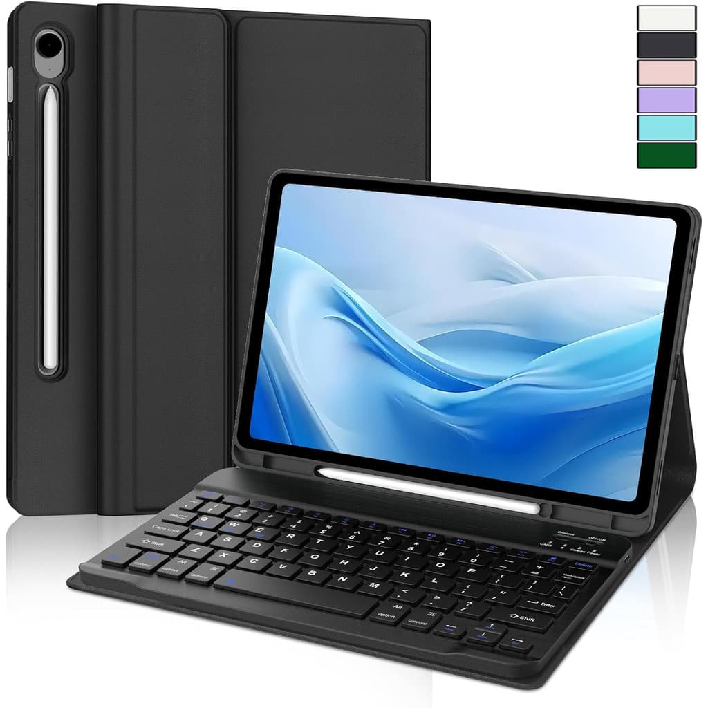 Teclado Com Capa De Suporte De Caneta Removível Para Samsung Galaxy Tab S11 11 2025 , S10 FE/Lite S9 S8 S7/S6 A11 +/A9 A