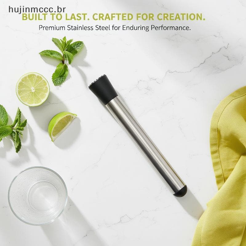 Huijin Martelo De Gelo Esmagado De Aço Inoxidável Multifuncional Picolé Stis Cotail Swizzle Sti Frutas Limão Lama Pilão