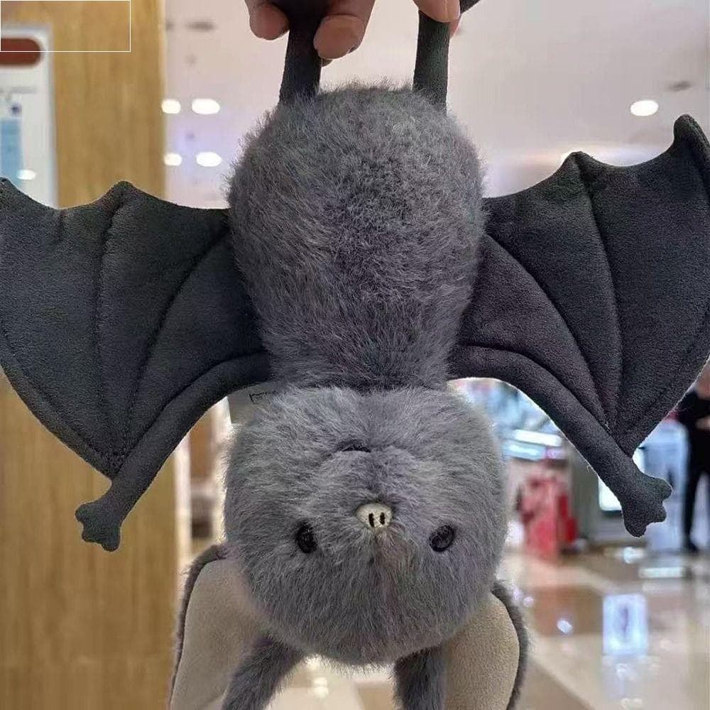 Bat Plush Toy , Cartoon 22cm Stuffed Animal , Design Engraçado Macio Recheado Cinza Plushies