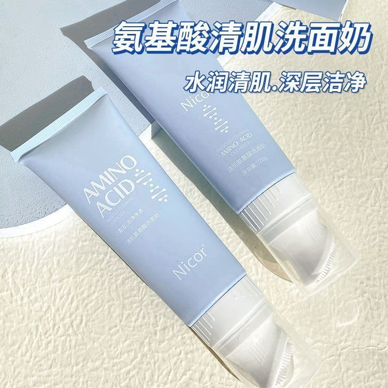 Limpador Facial de Aminoácidos Nicor 120ml, Controle de Oleosidade, Suave para a Pele e Não Irritante