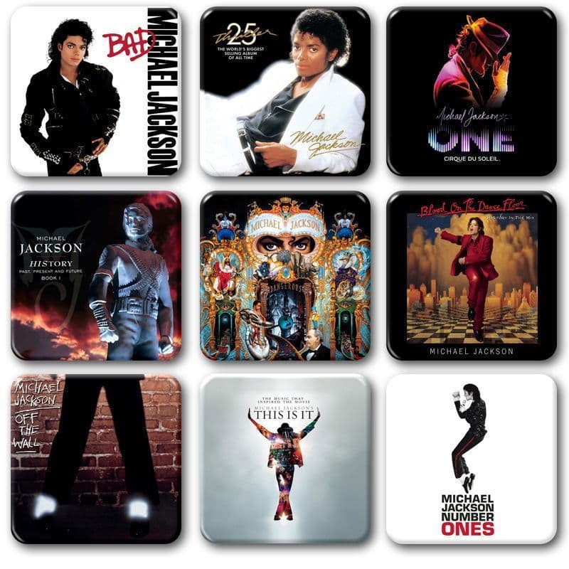 Adesivo de geladeira com pingente de álbum Michael Jackson MJ Michael Jackson