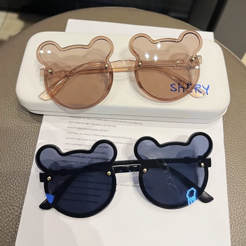 Crianças óculos de sol óculos de sol Anti-ultravioleta bonito urso óculos de bebê na moda meninos meninas de sol