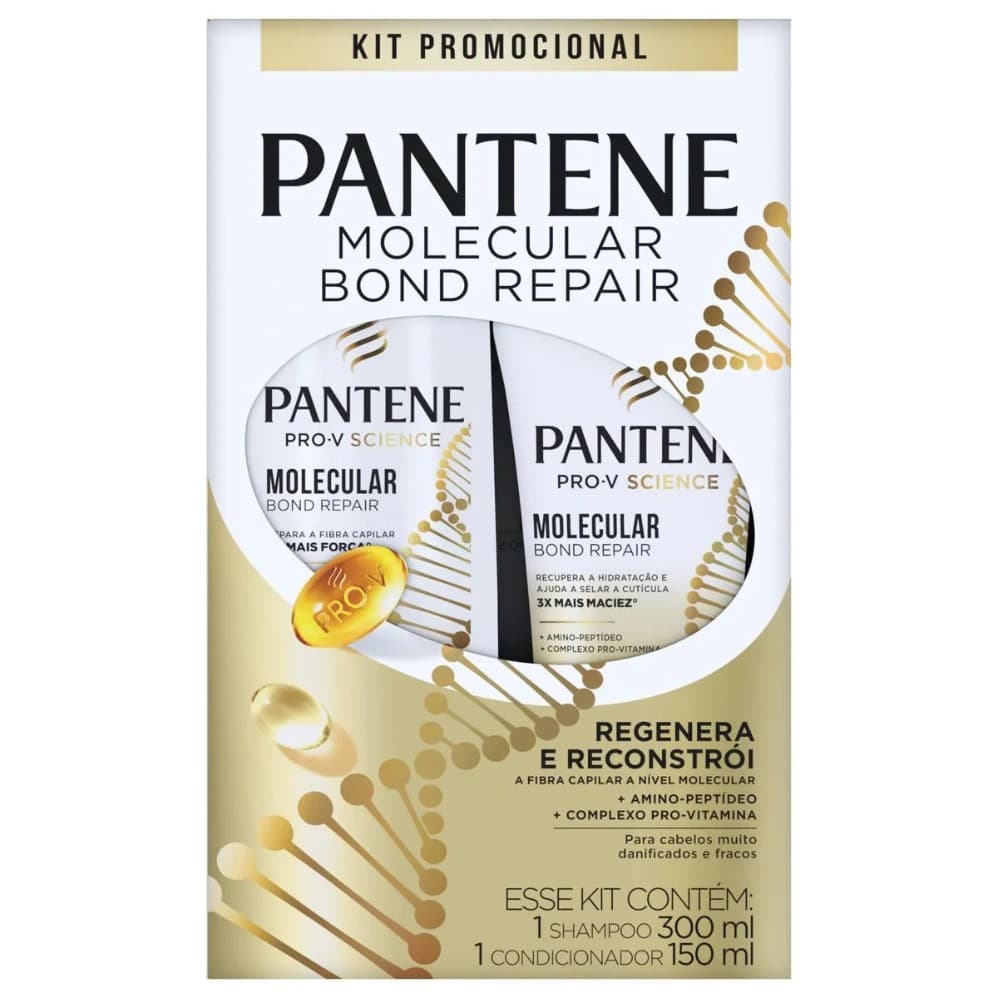 Kit Pantene Shampoo 300ml + Condicionador 150ml - Molecular