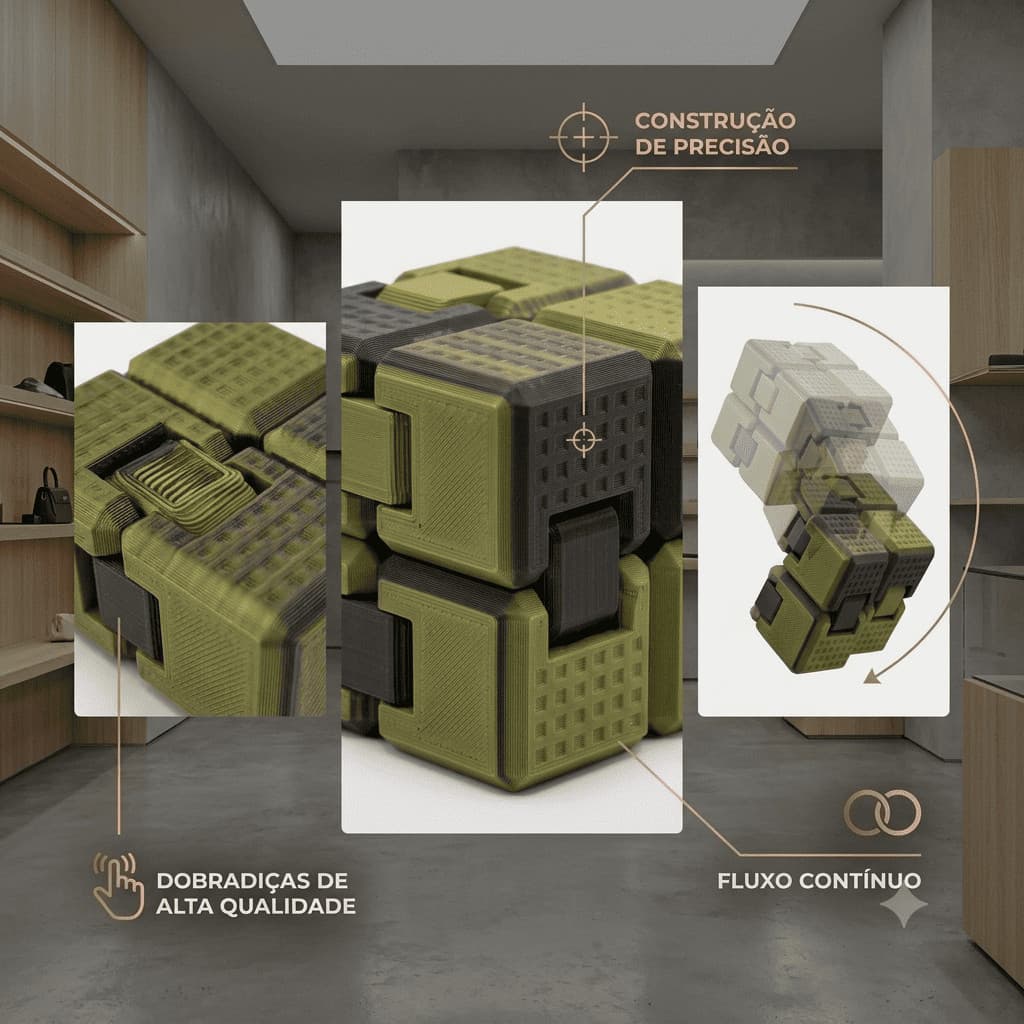 Cubo Infinito Antiestresse Sensorial 4 cm