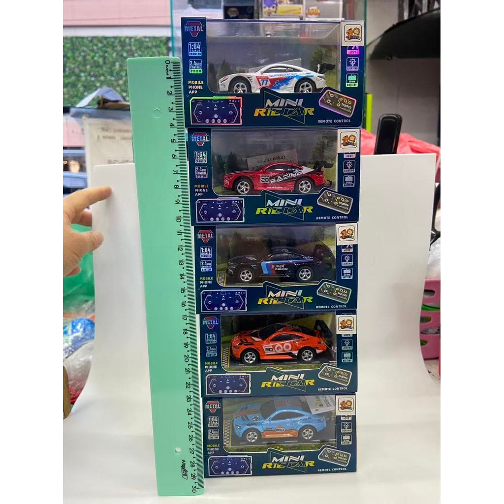 Carrinho De  Controle Remoto Miniatura Metal Corrida com Luzes