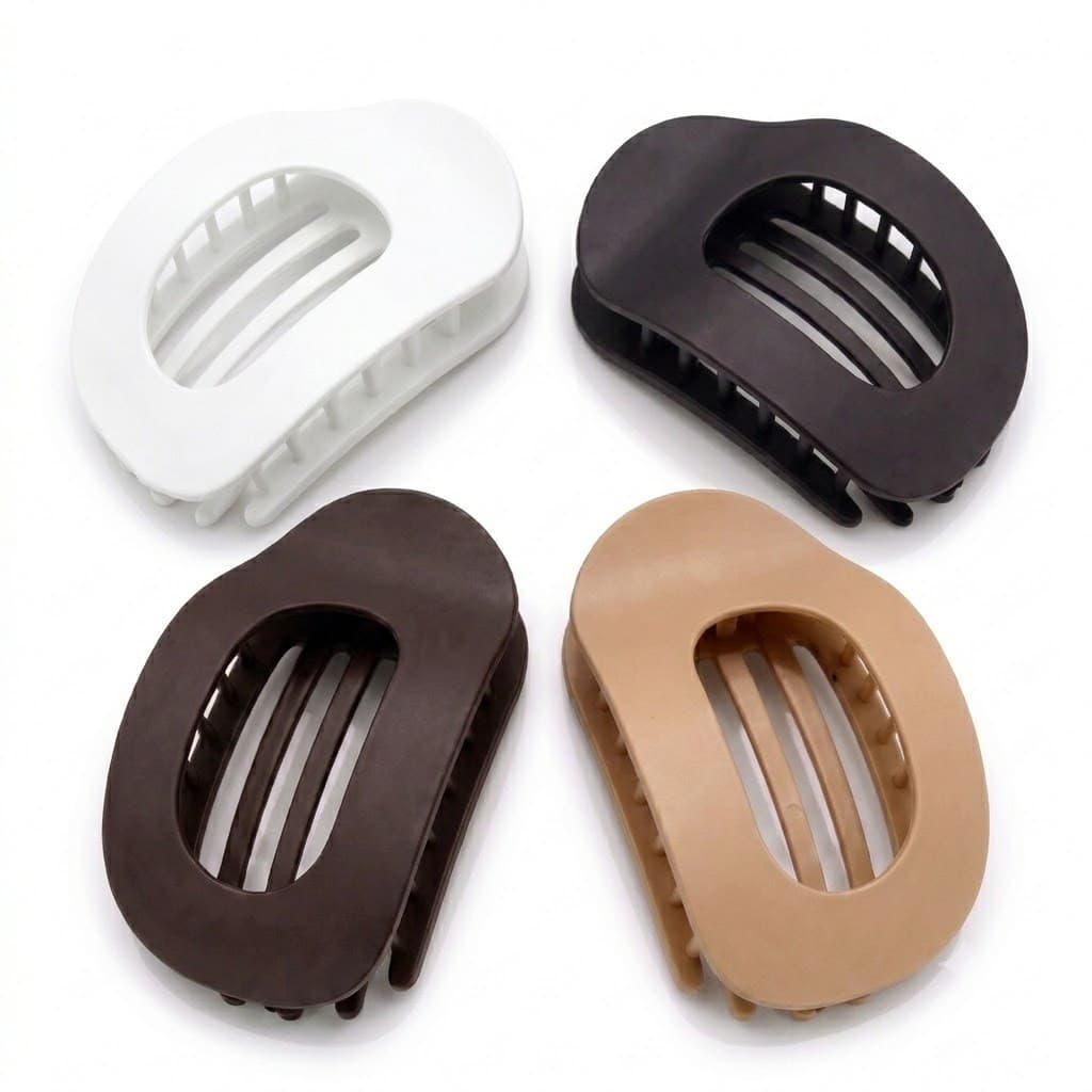 Presilha Piranha de Cabelo Oval Grande Prendedor Feminino Grampo para Coque Elegante