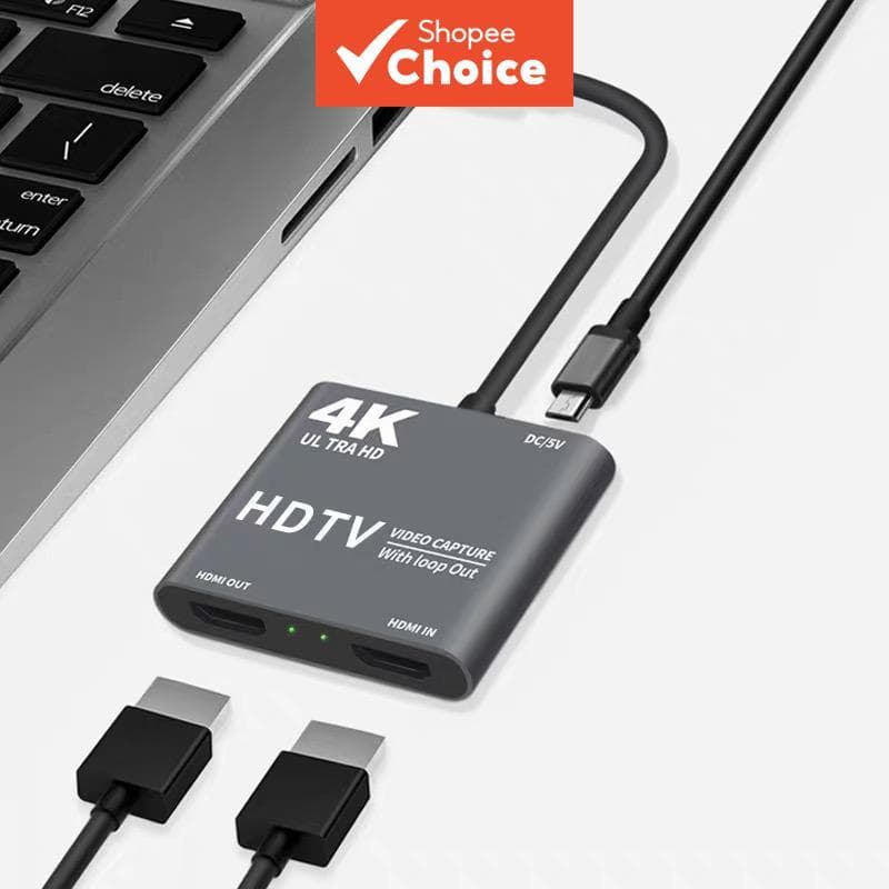 Placa De Captura De Áudio E Vídeo 4K Usb 3.0 Para Dispositivo De Gravação De Jogos Hdmi Filmadora Dslr Pc