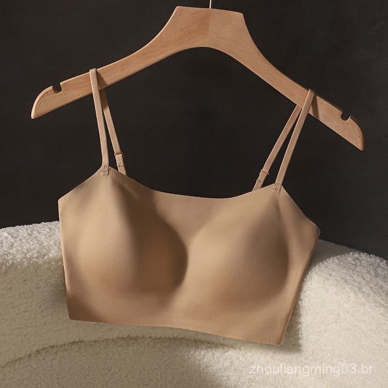 Sutiã sem costura para mulheres com seios pequenos, realçando e ampliando o busto, reduzindo as protuberâncias laterais,
