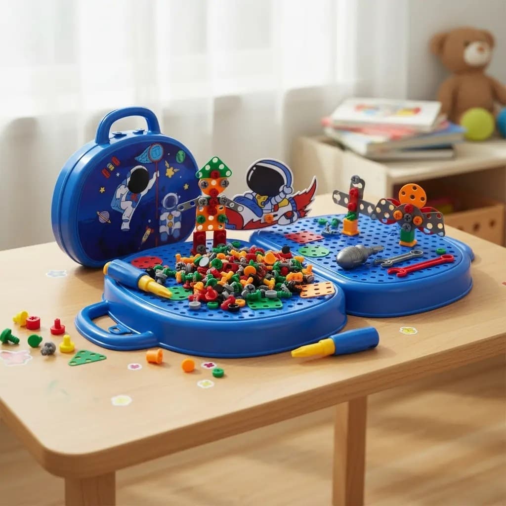Kit Maleta Educativa Infantil para Montagem e Desenvolvimento